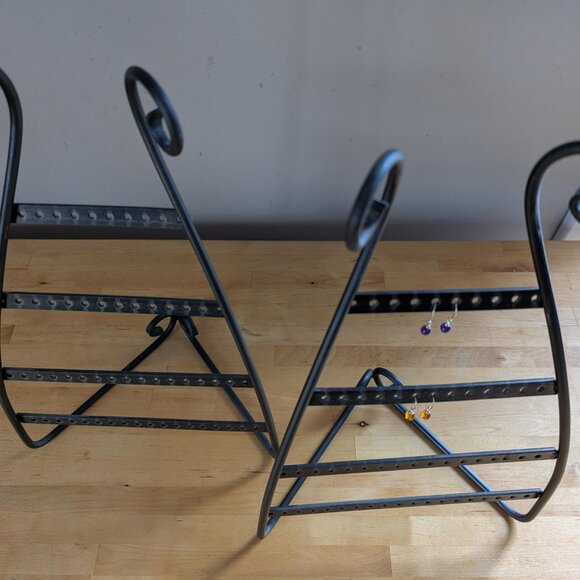 2 Earring Displays Wrought Iron - Like New - Rio Grande US Made - Jewelry Stands - Picture 10 of 11